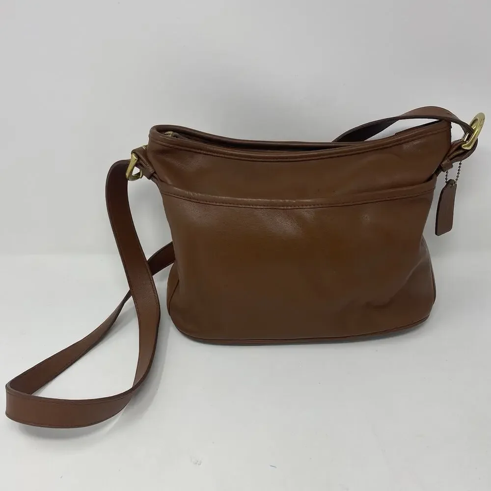 Vintage Coach Worth Bag 4143 British Tan/brown Leather Made In USA
